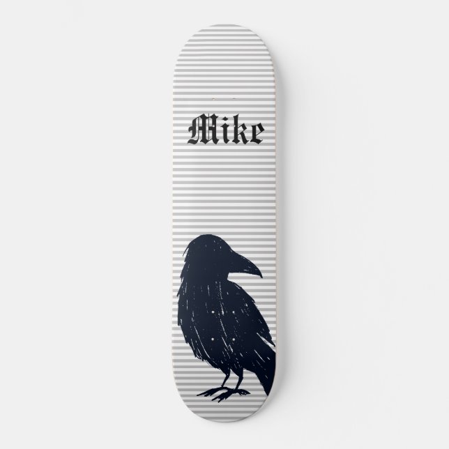 Svart Kråka Silhouette Personlig Skateboard Deck (Framsida)