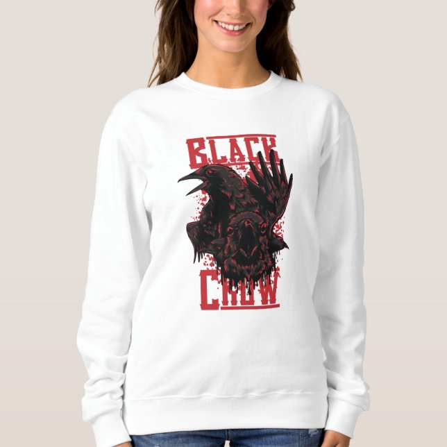 Svart Kråka T Shirt (Framsida)