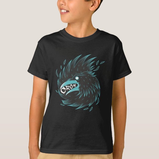 Svart Kråka T Shirt (Framsida)