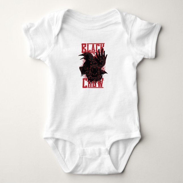 Svart Kråka T Shirt (Framsida)