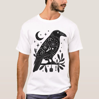 Svart Kråka T-Shirt-design T Shirt