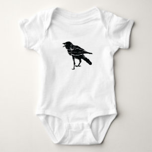 Svart kråkaspädbarn en Bodysuit för bietbabyRomper T-shirt