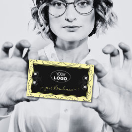 Svart krämplingsdiamanter Lägg till Logotyp Visitkort