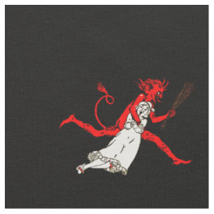 Svart Krampus tyg
