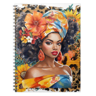 Svart kristen kvinna afroamerikansk melanin syster anteckningsbok
