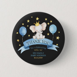 svart krita elefant baby shower firande knapp