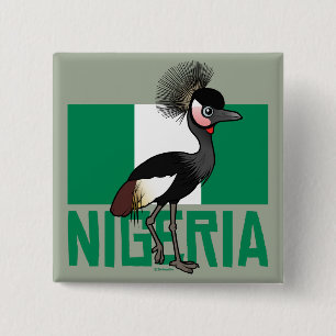 Svart Kröna-Kran av Nigeria Knapp