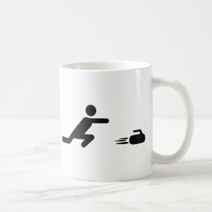 svart krullande symbol kaffemugg