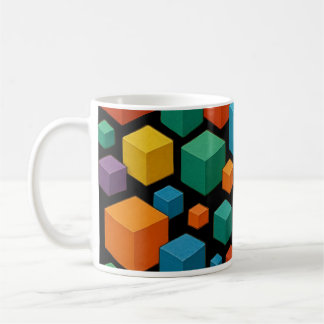 Svart kubmugg kaffemugg