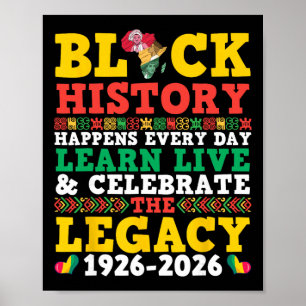 Svart kulturarv 1926 2026 Lär dig leva Celebrera Poster