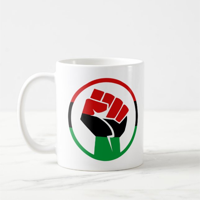 Svart kulturfrågor kaffemugg (Vänster)