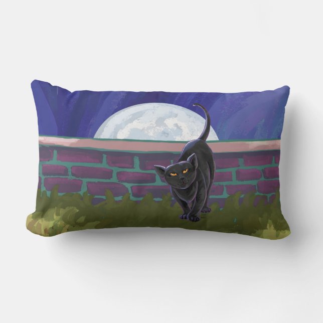 Svart kundpresenter och tillbehör lumbarkudde (Framsida)