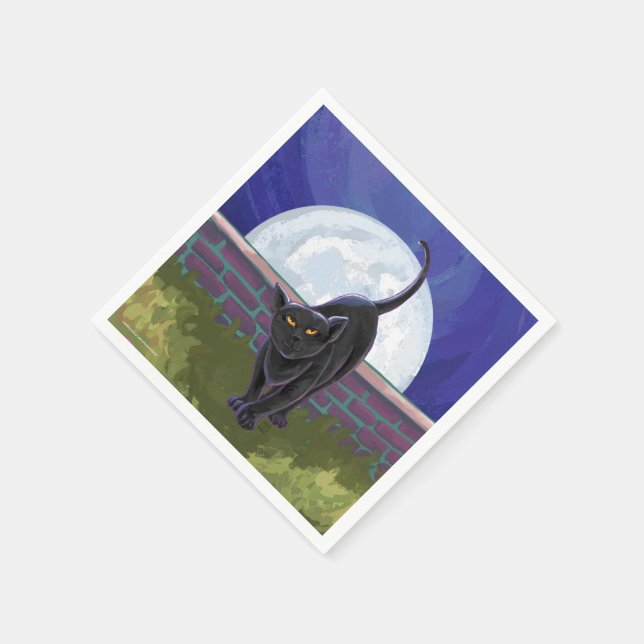 Svart kundpresenter och tillbehör pappersservett (Hörn)