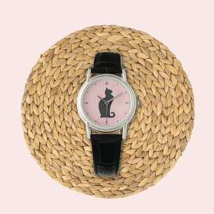 Svart kundprofil armbandsur