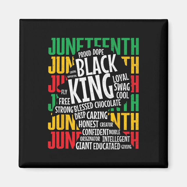 Svart Kung afroafrika i det elfte Fars dag-området Magnet (Framsidan)