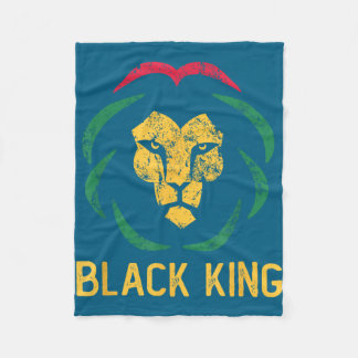 Svart kung lion svarta historiemånaden män & fleecefilt