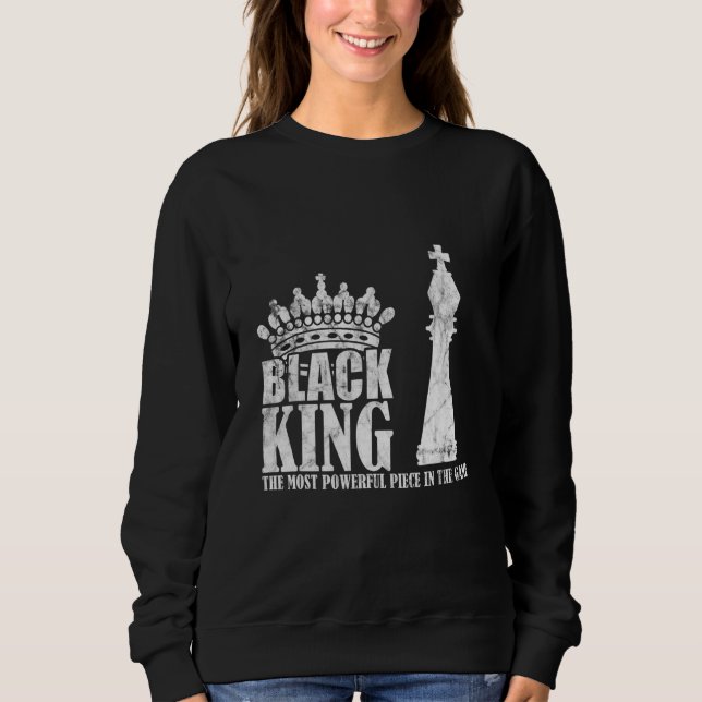 Svart Kung, mäktigaste Biet-schack T Shirt (Framsida)
