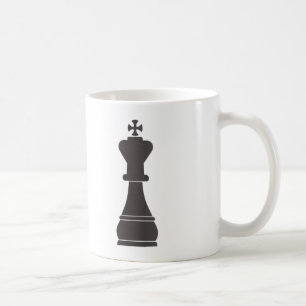 Svart kungschackbiet kaffemugg