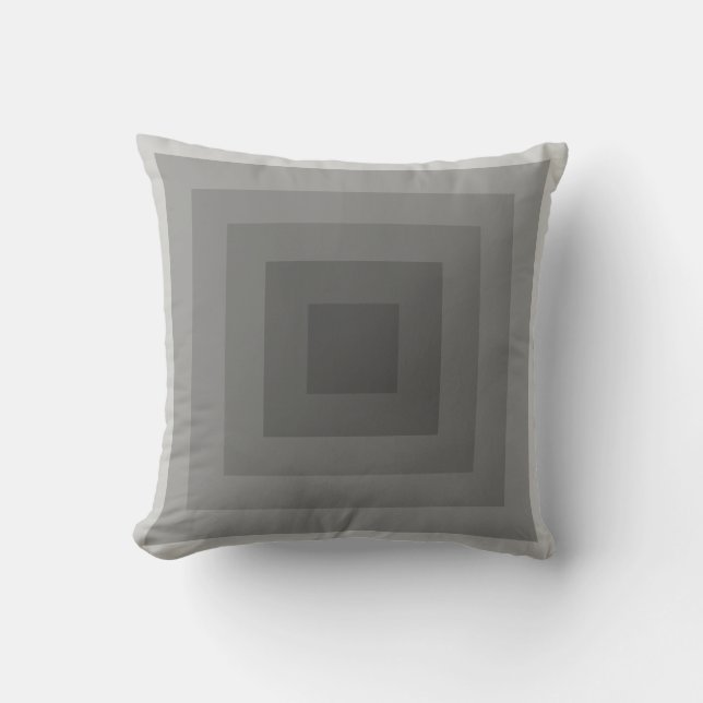 Svart kvadratisk geometri kudde (Framsida)