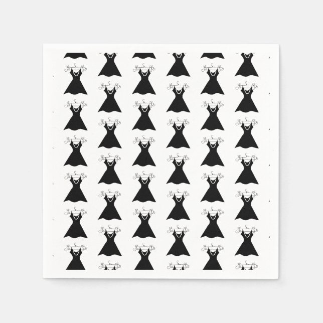 Svart kvällsresväg pappersservett (Framsidan)