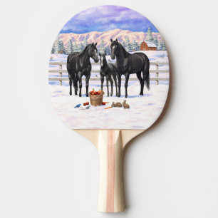 Svart kvartshorn i Snö Pingisracket