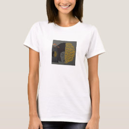 Svart Kvinna Afro Typografi Empowerment Vit T Shirt