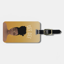 Svart kvinna, Guld-skuggor och högbun, Gult Guld Bagagebricka