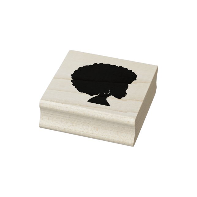 Svart Kvinna Gummistempel Stämpel (Stämpel)