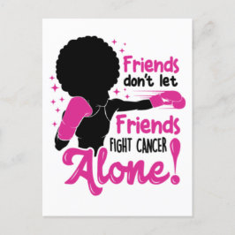 Svart kvinna i bröstcancer, efterlevande av melani vykort