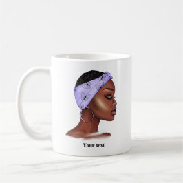 Svart kvinna kaffemugg