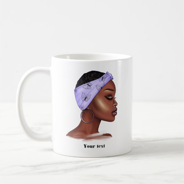 Svart kvinna kaffemugg (Vänster)