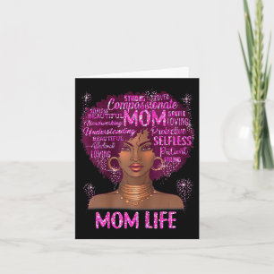 Svart kvinna mamma liv mamma afroamerikansk lyckli kort