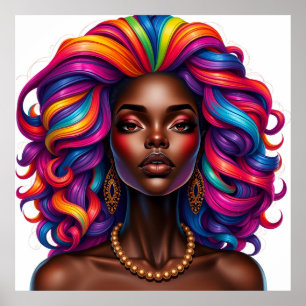 Svart kvinna melanin systrar brun hud tjejer syste poster