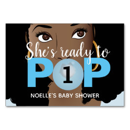 Svart kvinna, Redo till pop, Bubblegum, Blue Bordsnummer