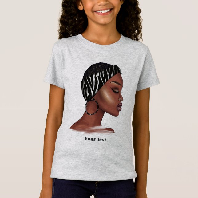 Svart kvinna t shirt (Framsida)