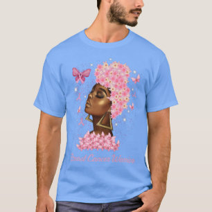 Svart kvinnlig drottning vid bröstcancer t shirt