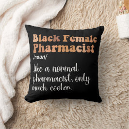 Svart kvinnlig farmaceut - funny definition kudde