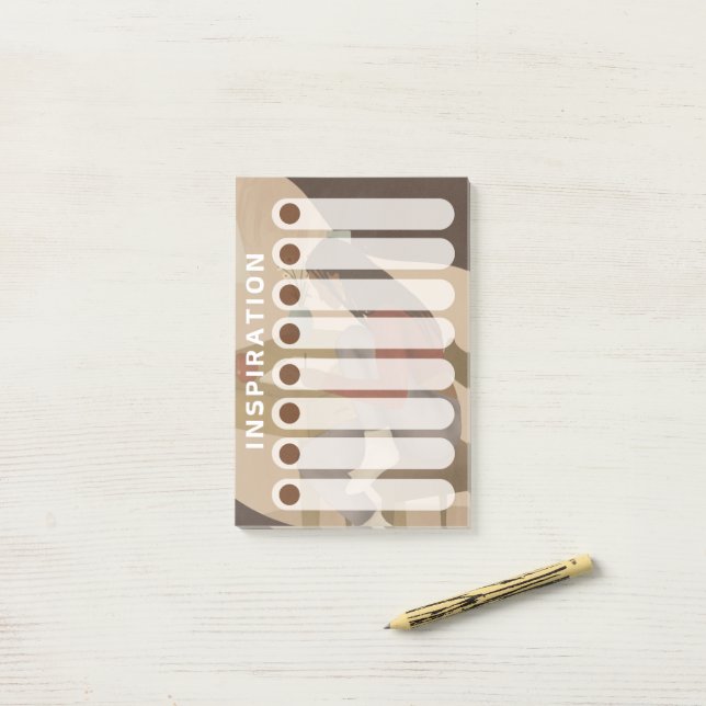 Svart kvinnlig inspirationslista varje vecka post-it block (På skrivbordet)