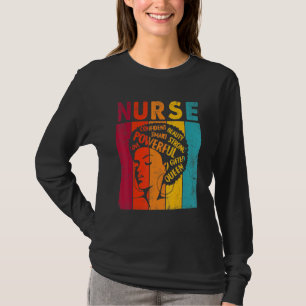 Svart kvinnlig näsa Afro Retro Black History Månad T Shirt