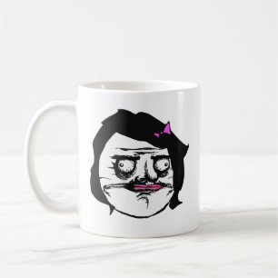 Svart kvinnligt mig Gusta komiskt ursinneansikte Kaffemugg