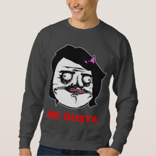 Svart kvinnligt mig Gusta komiskt ursinneansikte Sweatshirt