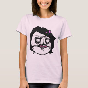 Svart kvinnligt mig Gusta komiskt ursinneansikte Tee Shirt
