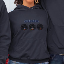 Svart kvinnor, afro-Coola, marinblå