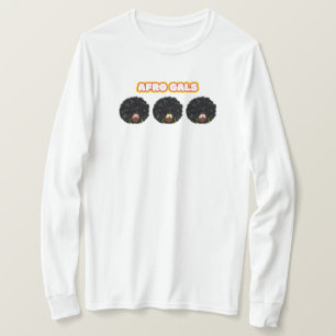 Svart kvinnor, Afro Gal, Långärmad T-Shirt