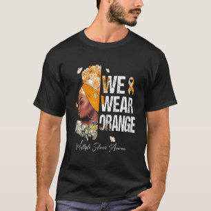 Svart kvinnor Vi Bära Orange Många Sclerosis Awar T Shirt