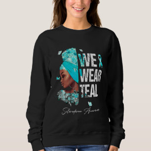 Svart kvinnor Vi Bära Teal Scleroderma Awareness 1 T Shirt