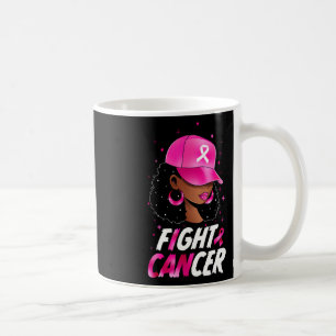Svart kvinnor Warrior för bröstcancer Kaffemugg