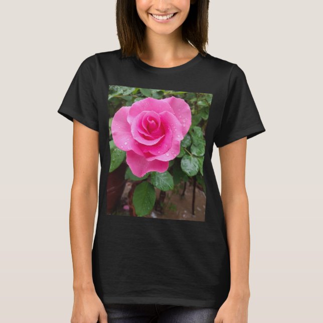 Svart Kvinnors T-Shirt (Framsida)
