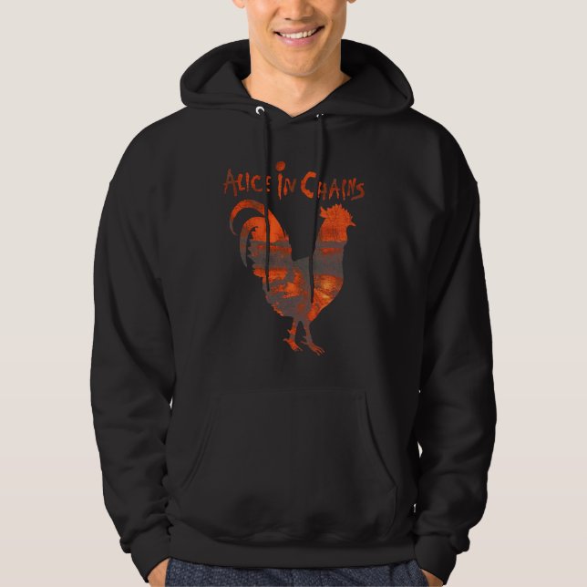 svart kyckling hoodie (Framsida)
