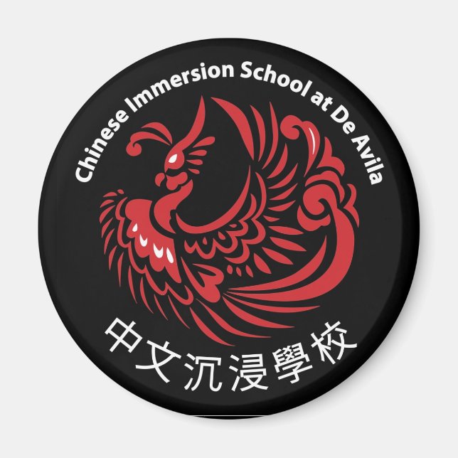 Svart kylskåp, magnet (Framsidan)